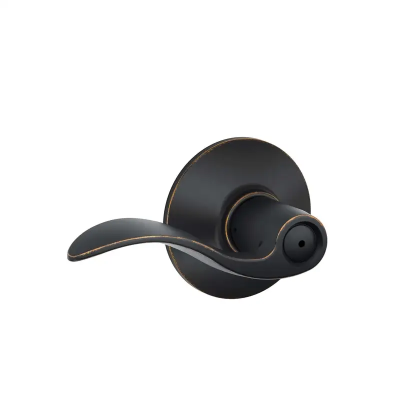 Schlage Accent Aged Bronze Passage Lockset 1-3/4 Inch Backset Interior Doors