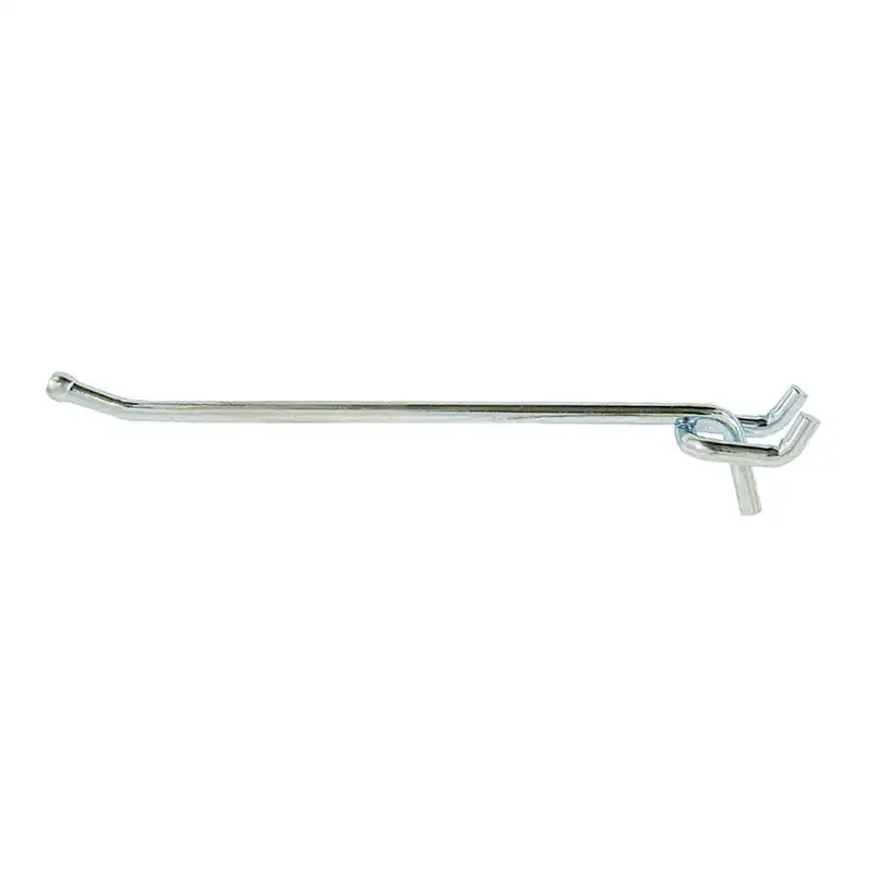 Crawford Zinc Plated Silver Steel 6 . Peg Hooks 1 Pack Durable Retail Display Hooks