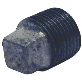 1-1/2-Inch Galvanized Pipe Plug Fitting Secure Pipe End Closure Various