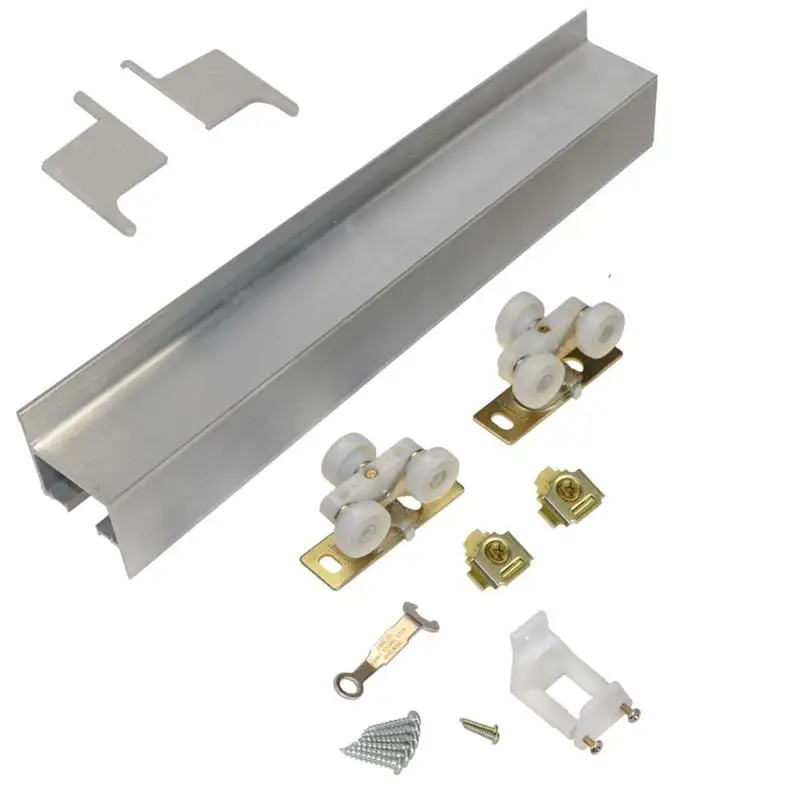 Johnson Hardware Plastic Steel Pocket Door Hardware 16 Piece Kit