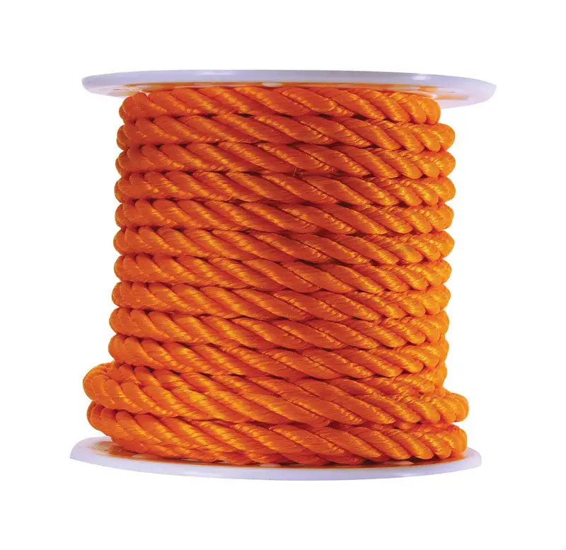 Koch 3/4 Inch D x 100 ft L Yellow Twisted Poly Rope Heavy Duty Outdoor Rope Multiple Uses