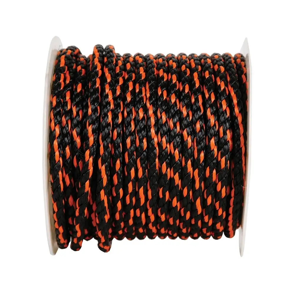 Koch 5031645 Twisted Polypropylene Truck Rope Black/Orange 1/2 inch x 200 feet