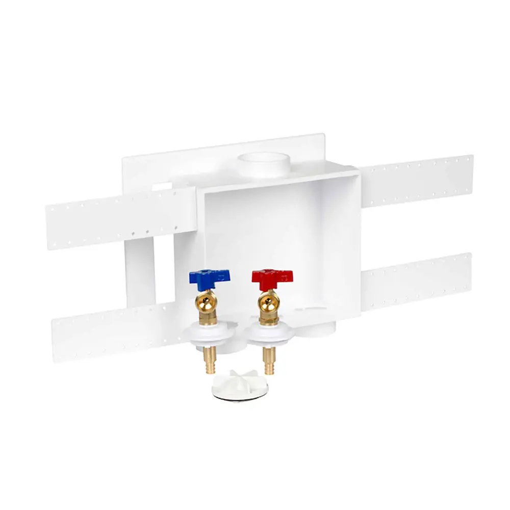 Quadtro Box Warm-toned Outlets Washing Machine PEX connections, 1/4 Turn Ball Valves