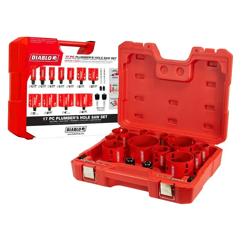 Diablo DHS17SPL Hole Saw Place, 17-Piece, HSS