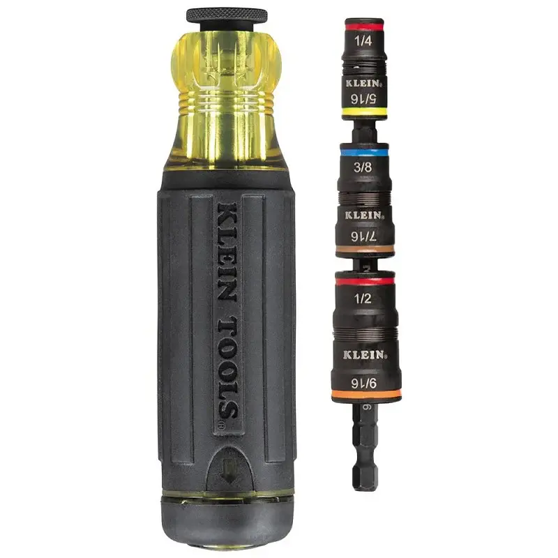 Klein Tools 32303HD 20--1 Impact Driver Set, Phillips, Slotted, Square, Torx Drive, 10.45 OAL, Synthetic Handle