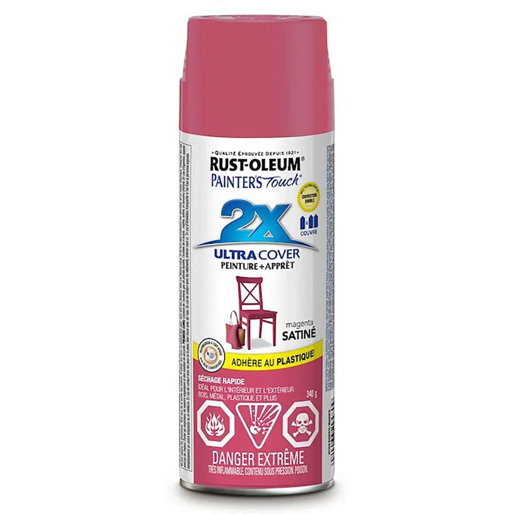 Painter's Touch High Spray Paint Satin Magenta, 340 g