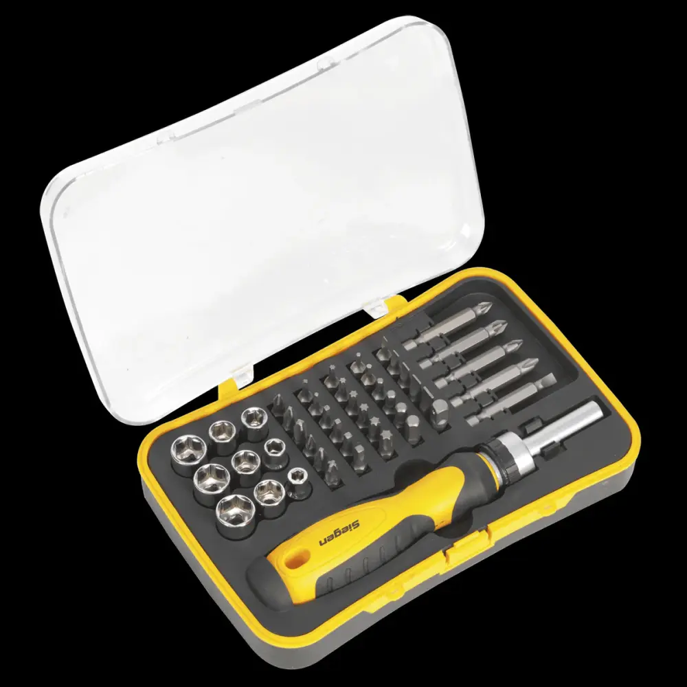 Sealey S0979 Socket & Bit Adjust 45pc Ratchet Screwdriver