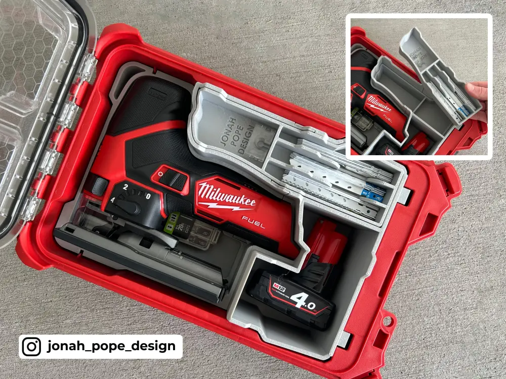 Quick-Change Chuck Packout Insert M12 FUEL Jigsaw - Jonah Pope Design (JP-FJ)