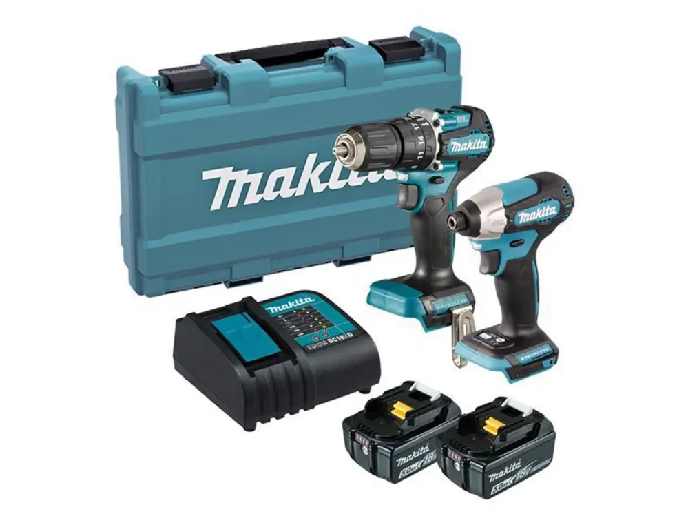 Cordless Compact Makita Dlx2414st Combi Kit 18V 2 X 5.0Ah Li-Ion
