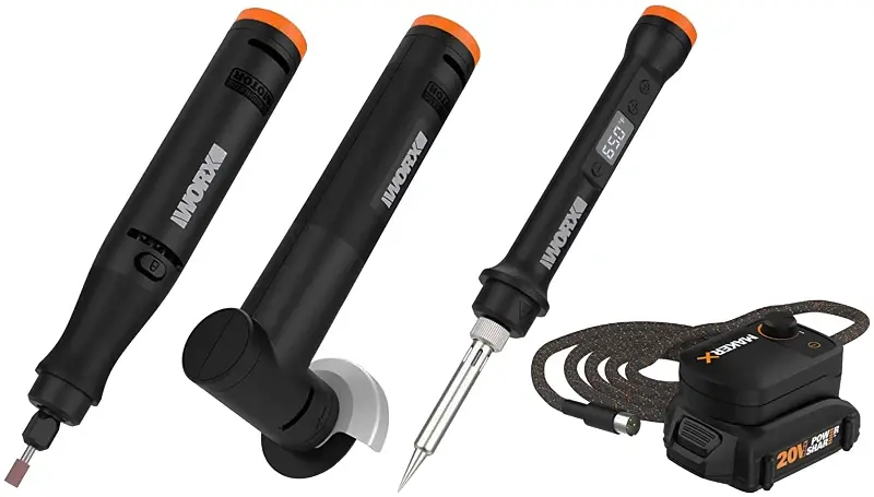 Variable Speed WORX MAKERX WX991L Combination Kit, Battery Included, 20 V, 3-Tool