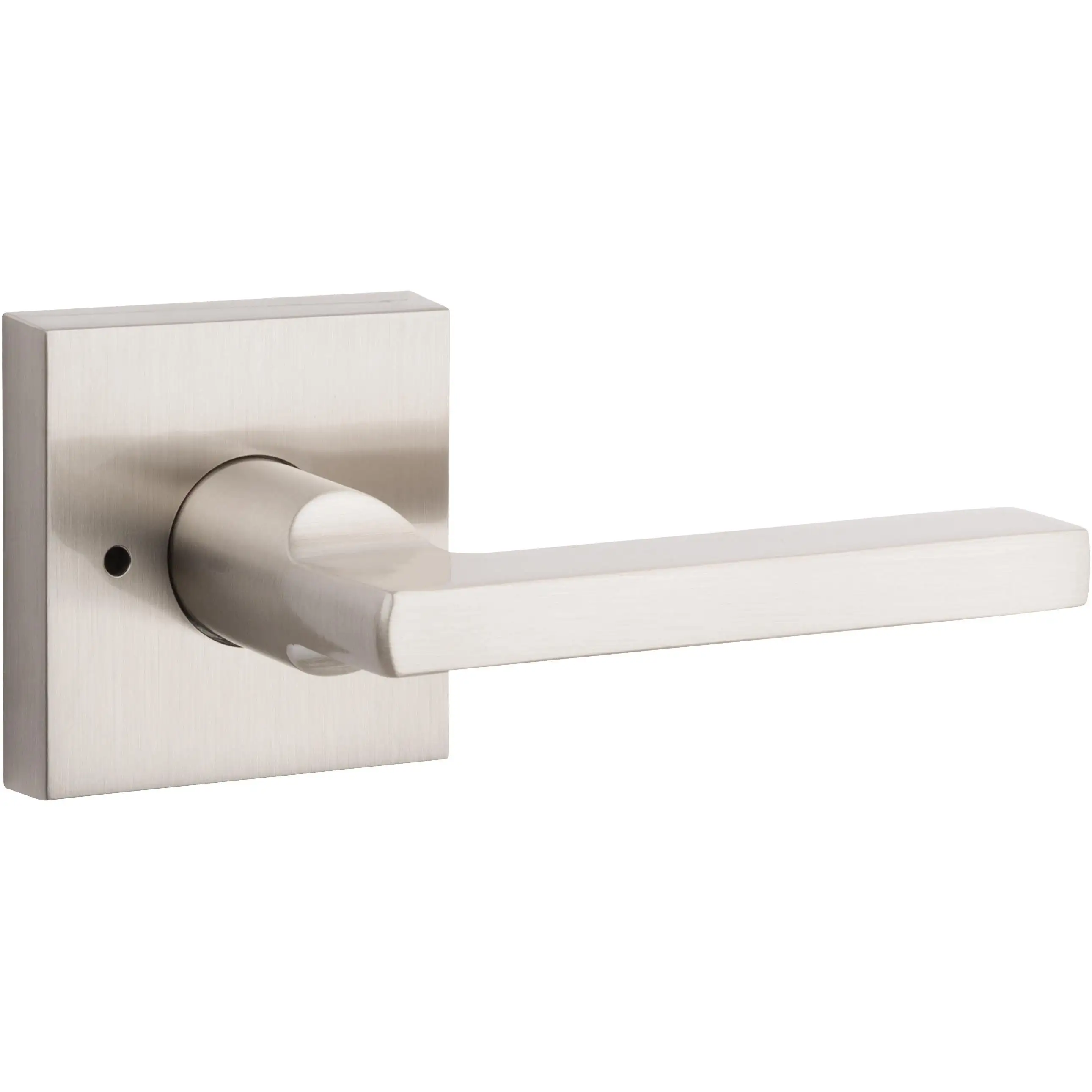 Square Square Privacy Door Latch Satin Nickel