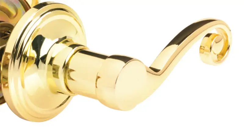 Ace Scroll Antique Brass Privacy Lockset 1-3/4 - Bathroom Door Lock