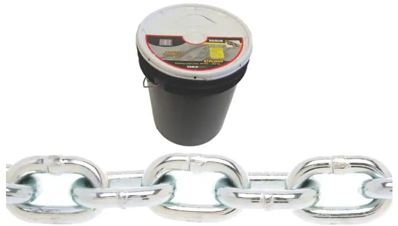 Baron PC3014P Proof Coil Chain 1/4 x 141' Grade 30 Zinc Plated Industrial Chain