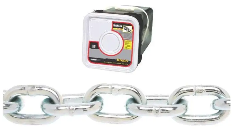 Baron PC30316SP Proof Coil Chain 3/16 x 150 Feet Grade 30 Zinc Plated