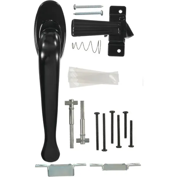 Wright Products VIL333BL Villa Pull Handle Latch Black Finish Durable