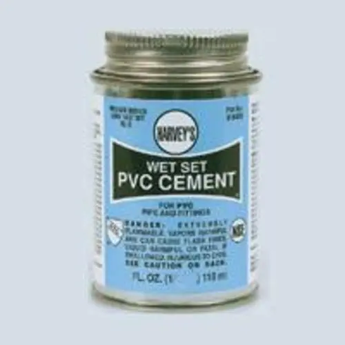 Harvey 018420-12 Wet Set Blue PVC Cement 16 Oz Wet Conditions