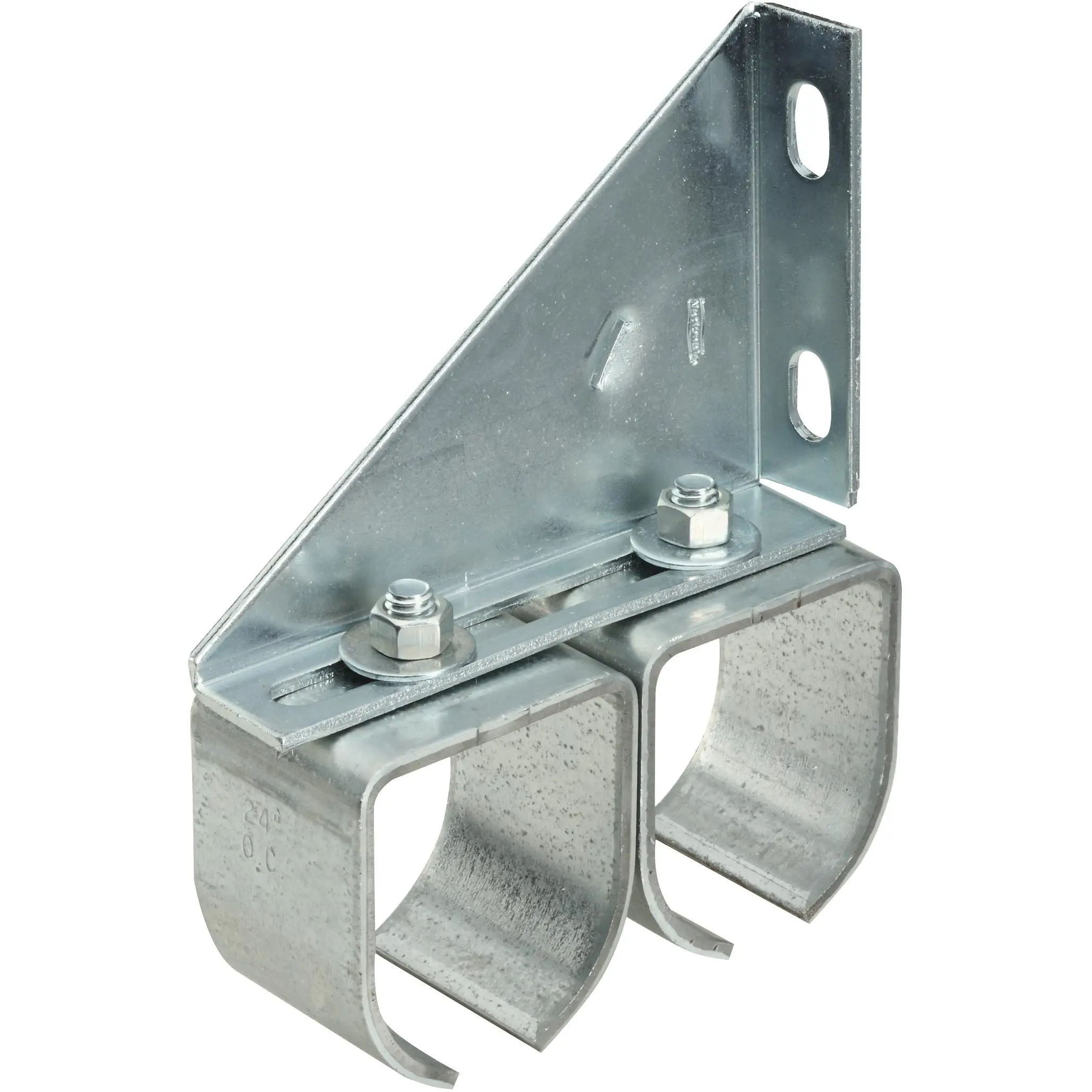 5414BC Double Round Rail Bracket Galvanized Finish