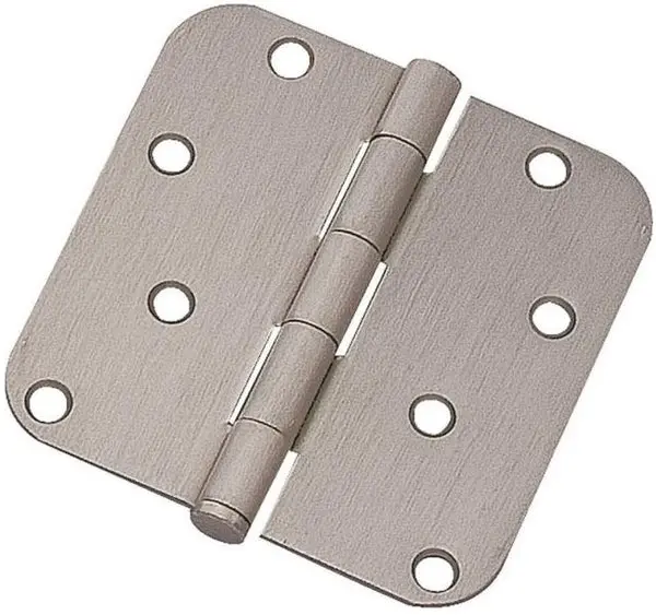 Prosource BH-102SN-PS Radius Door Hinge 3-1/2 x 3-1/2 Satin Nickel Heavy Duty