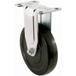 Rigid Plate Caster Rubber Wheel 5-Inch Heavy Duty Carts and Equipment Various