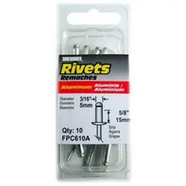 Aluminum Rivet X-Long 3/16-Inch Dia. 10-Pack Secure Fastening Solution Surebonder