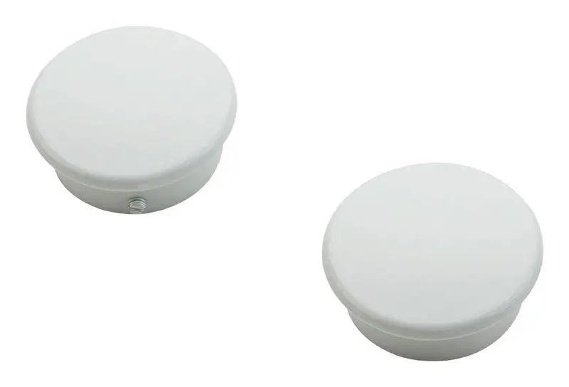 National Hardware White Metal Round Closet Rod End Caps 1-5/16 Inch Dia. Pack 6