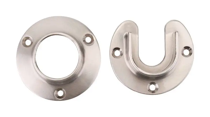 Knape & Vogt Pro HD 6-1/2 Brushed Nickel Steel Rod Socket Pack 6