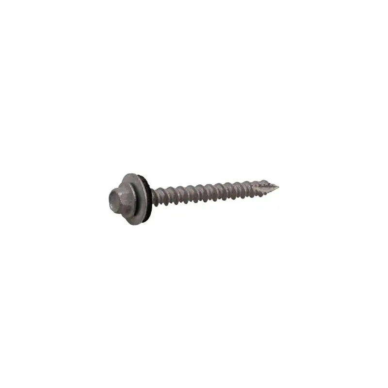 Grip-Rite No. 10 wire S X 2-1/2 . L Phillips Hex Washer Head Washer Roofing Screws 1 lb Pack 12