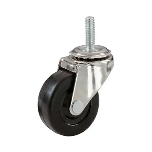 Shepherd Hardware 9195 Rubber Wheel Caster Threaded Stem 3 Inch