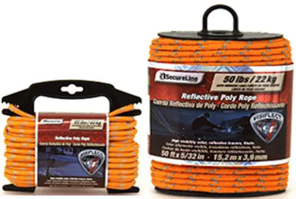 1/4 x 50 Inch Orange Reflective Rope Safety and Visibility Lehigh Group
