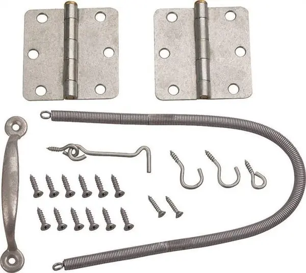 Prosource LR-115-PS Galvanized Screen Door Hinge Set Durable and Rust-Resistant Use