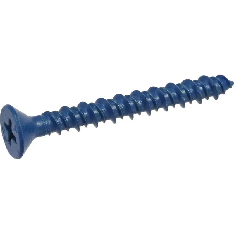 Hillman Tapcon 3/16 Inch D Steel Flat Head Concrete Screw Anchor 100 Pack