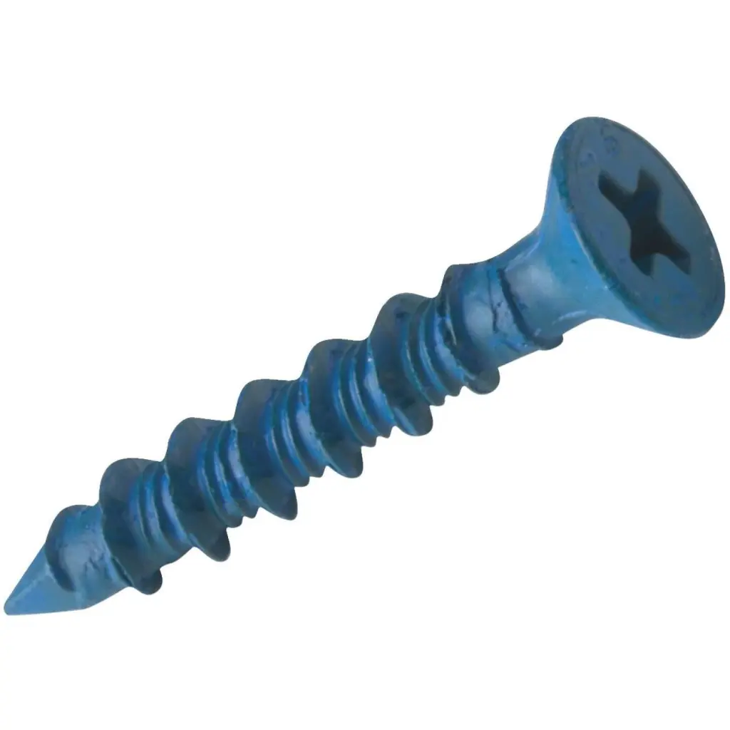 Tapcon 3/16 x 1-1/4 Inch Flat Concrete Screw Anchor 8 Count Masonry Fastening