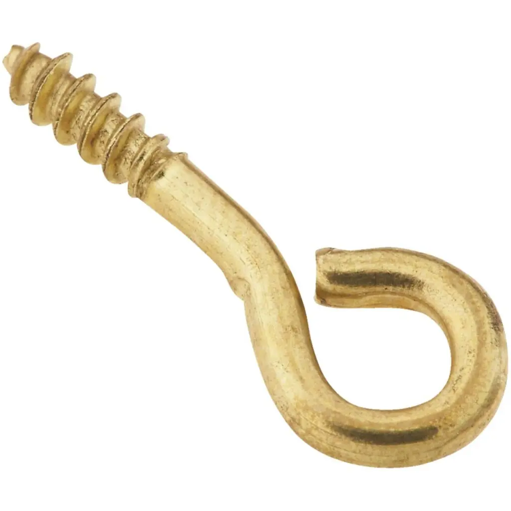 National #214 Brass Small Screw Eye 7-Count Light Duty Hanging