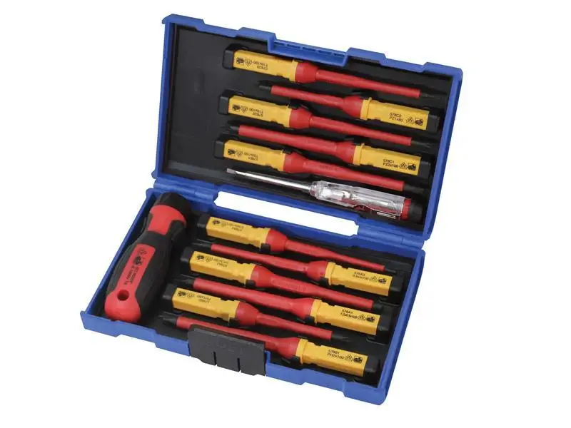 Faithfull Interchangeable VDE Screwdriver Place, 13 Piece