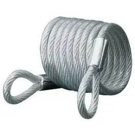 6-Foot Self-Coiling 6mm Coated Padlock Cable Security Master Lock