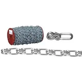3/0 Zinc Lock Link Chain, 125-Ft. Security and Industrial Use Sold in store by the foot