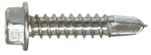 Hillman 47224 Hex Washer Head Self Drilling Screw 1/4-14 x 1 Inch Metal and Wood Hillman Fasteners