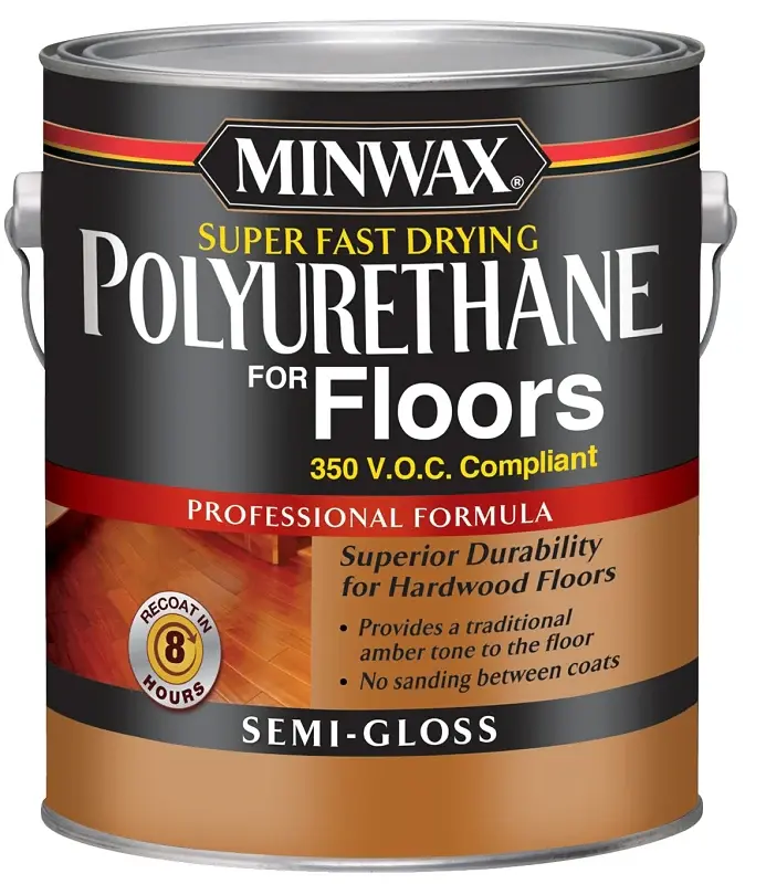 Minwax 130240000 Polyurethane, Oil Base, Crystal, Semi-Gloss, Liquid, 1 gal Can, 0.93 Specific Gravity