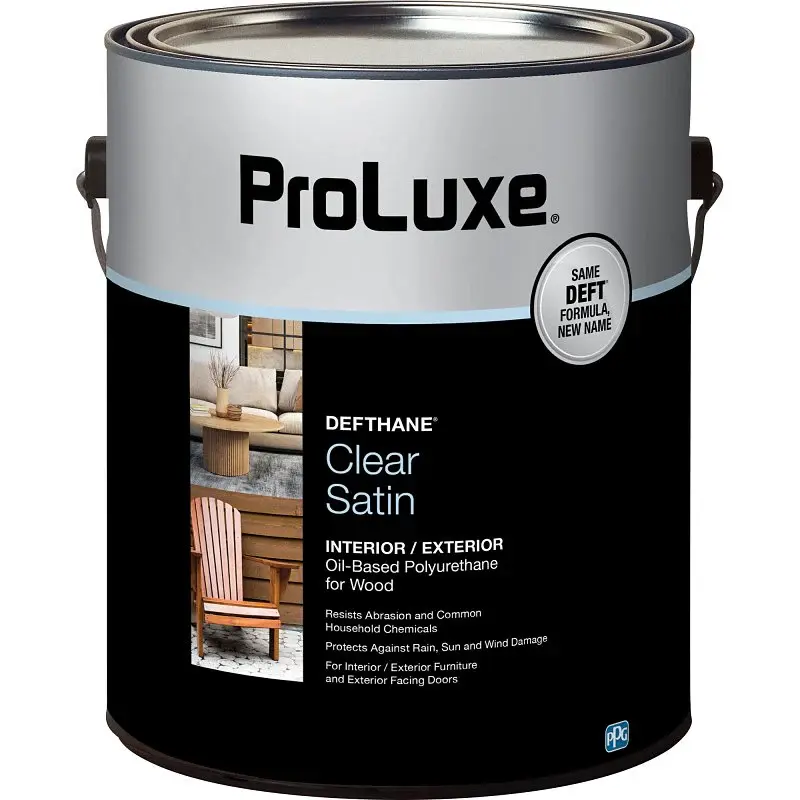 ProLuxe Defthane PLX25/01 Polyurethane, Satin, Liquid, Glass-like, 1 gal