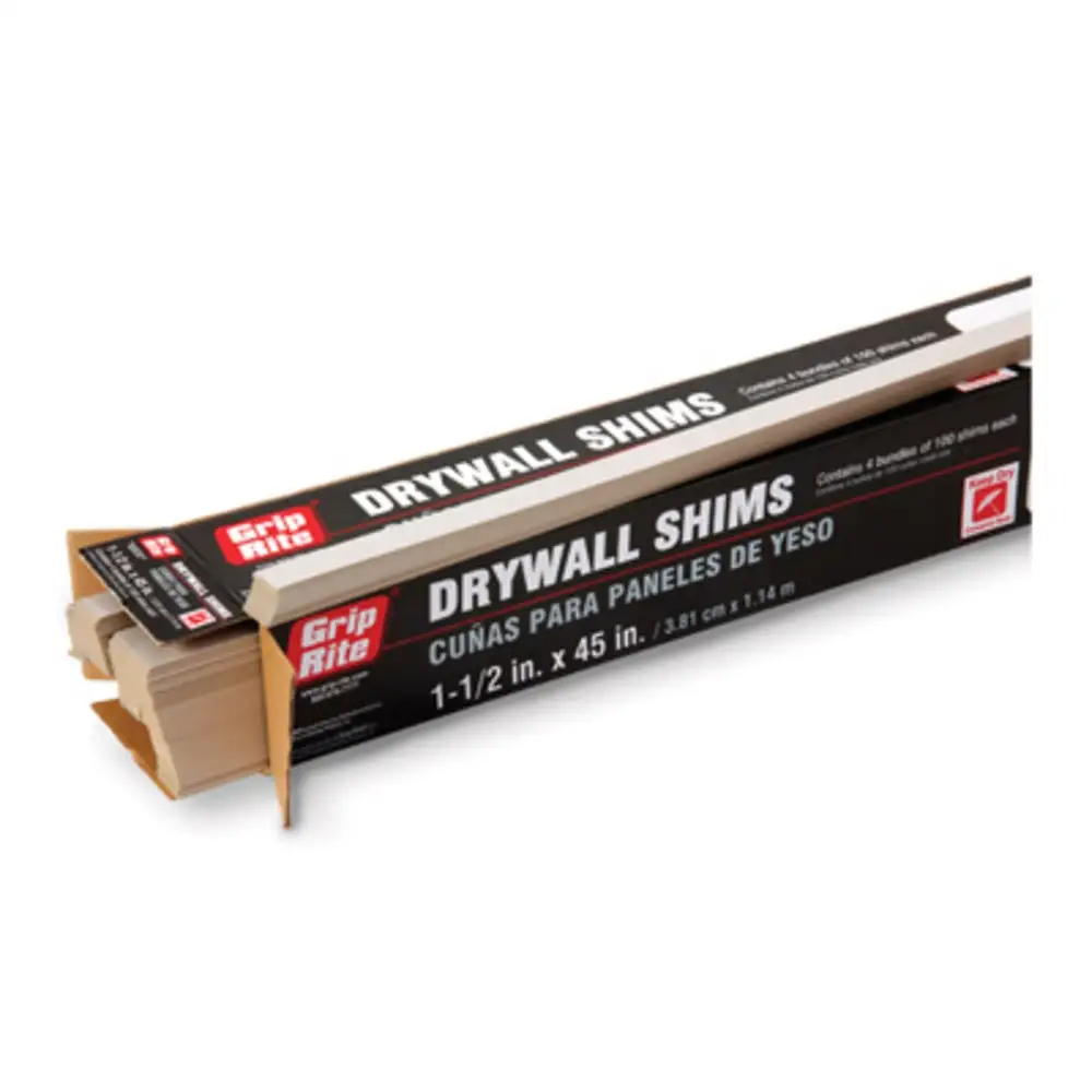 Grip-Rite GRDWSHIM Drywall Shims 45 Inch x 1.5 Inch Wall Leveling and Installation