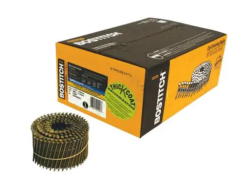 Bostitch C8R90BDG Galvanized Ring Shank Coil Siding Nails 2-1/2 Inches 3600-Pack