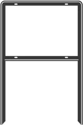 Hy-Ko FRAME-2 Heavy Duty Sign Frame 24-3/8 x 41 Inches Black Metal Display