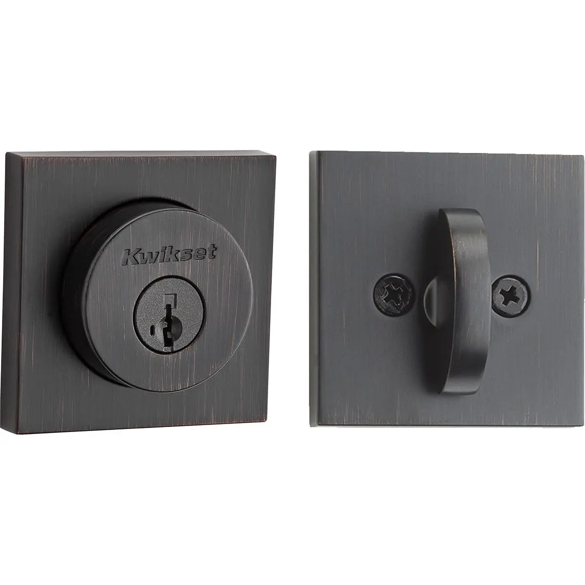 158 SQT 11P SMT 6AL STRKP K3 Halifax Single Cylinder Deadbolt Venetian Bronze