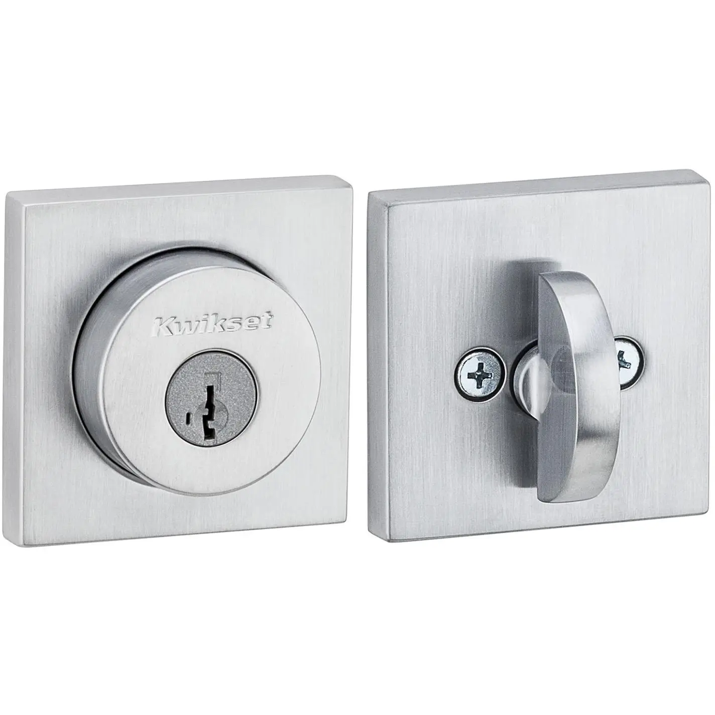 158 SQT 26D SMT 6AL STRKP K3 Halifax 1-Cylinder Deadbolt Satin Chrome Finish