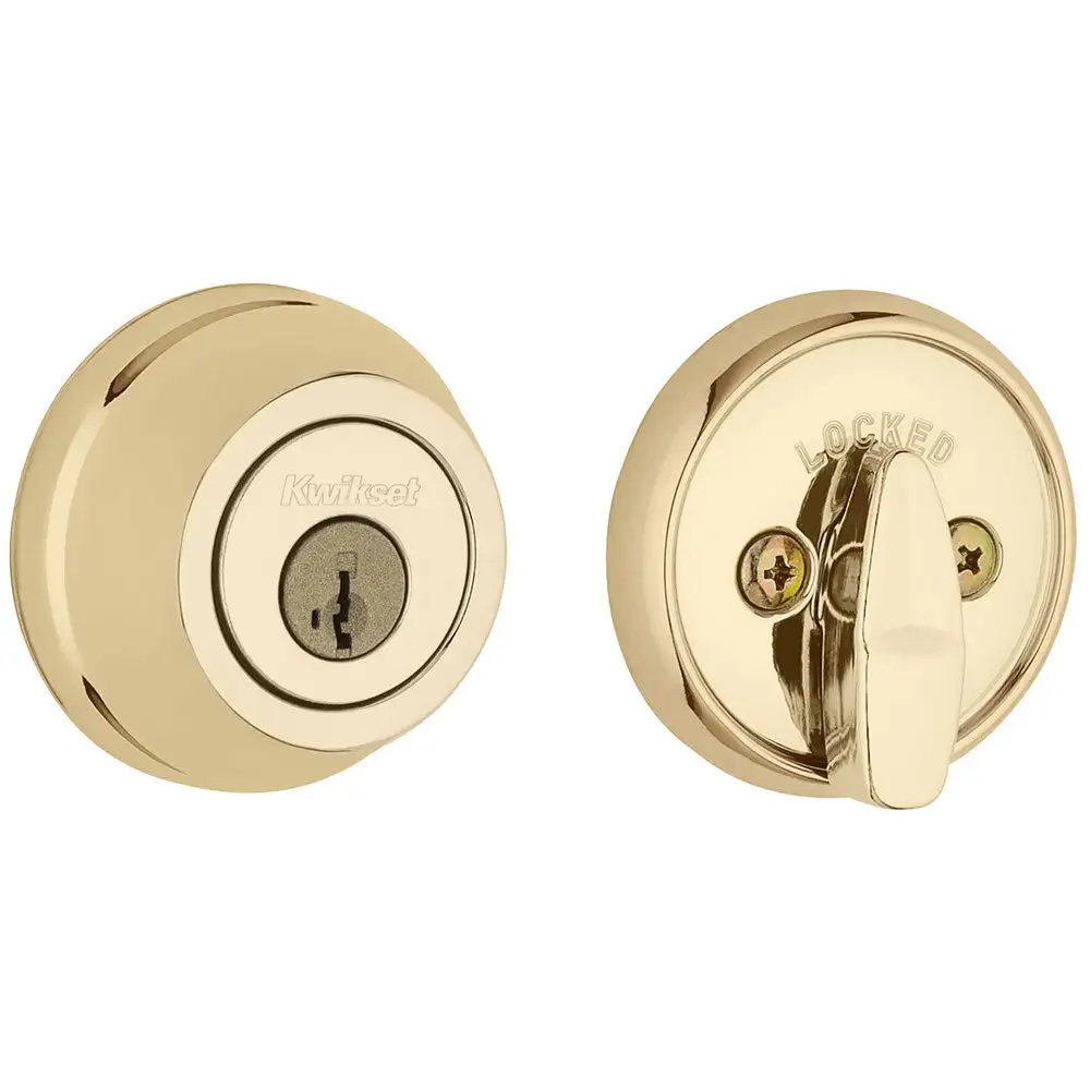 780 3 SMT 6AL STRKP K3 1-Cylinder Deadbolt Polished Brass