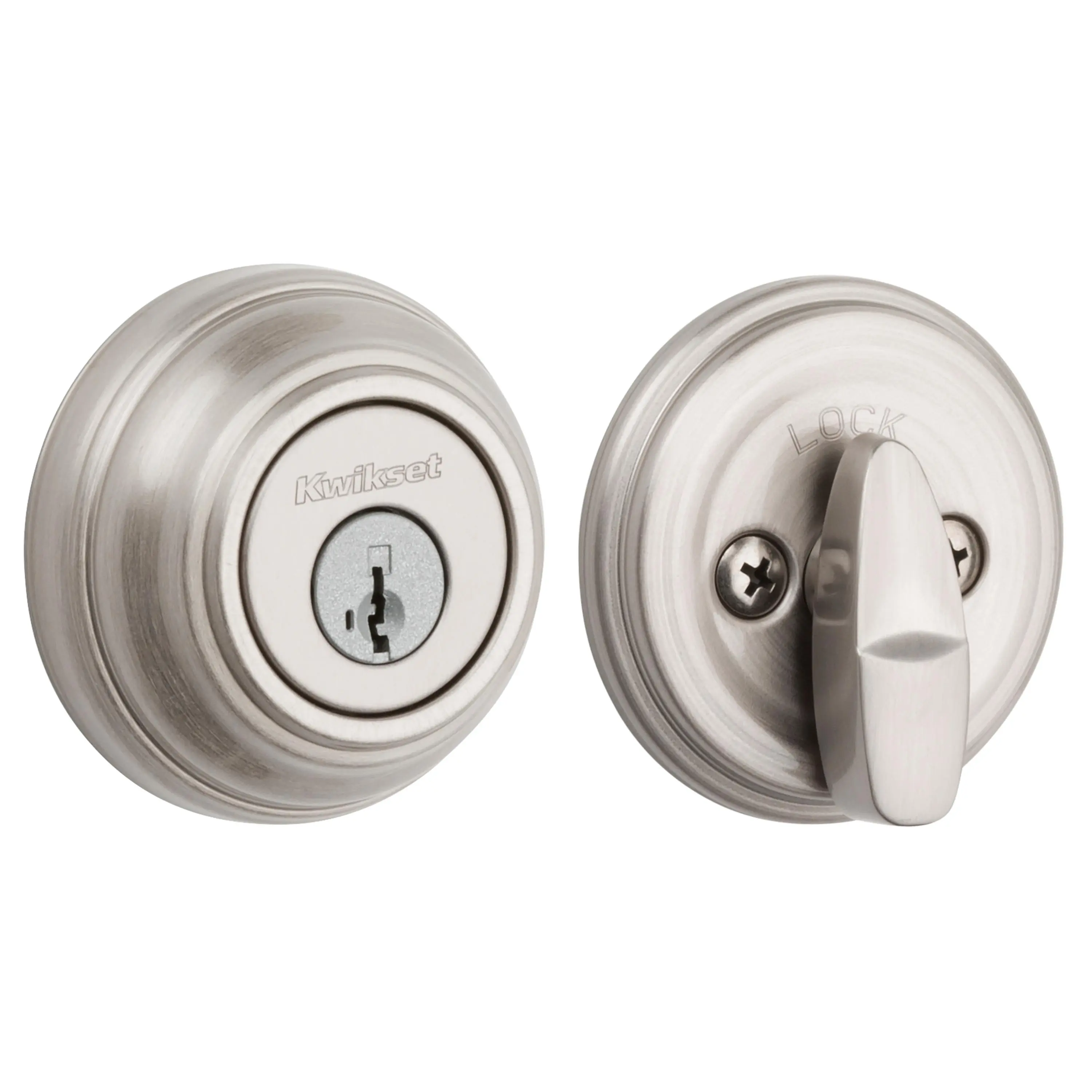 980 15 SMT 6AL STRKP K3 1-Cylinder Deadbolt Satin Nickel