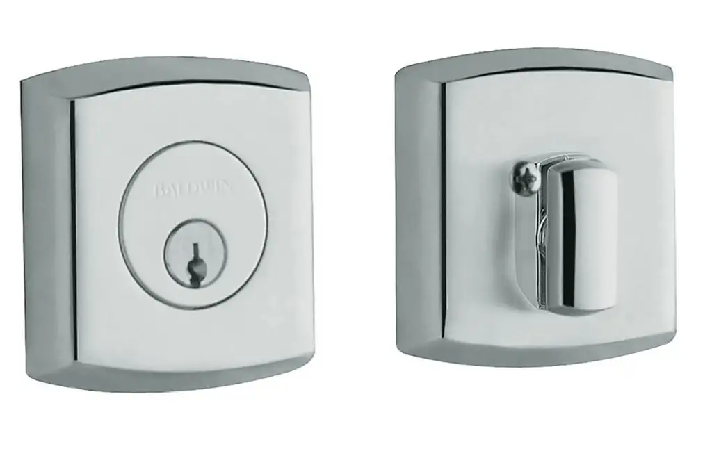 Traditional Arch Single Cylinder Deadbolt - Home Hardware Repair Tool BALDWIN