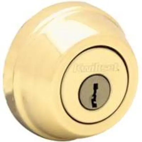 Kwikset 780 3 RCAL RCS K3 Single Cylinder Deadbolt Polished Brass