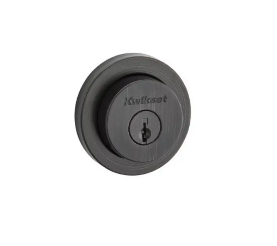 Kwikset 158RDT-15S Milan Round Single Cylinder Deadbolt Bright Chrome