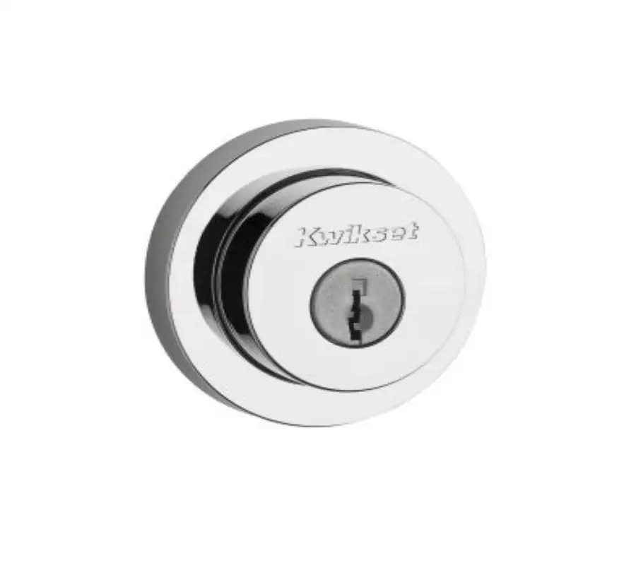 Kwikset 158RDT-26S Milan Round Single Cylinder Deadbolt - Bright Chrome